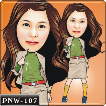 女生人像Q版漫畫PNW-107